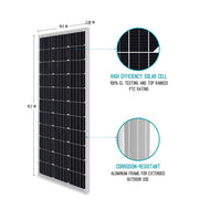 Renogy Renogy 100 Watt 12 Volt Monocrystalline Solar Panel