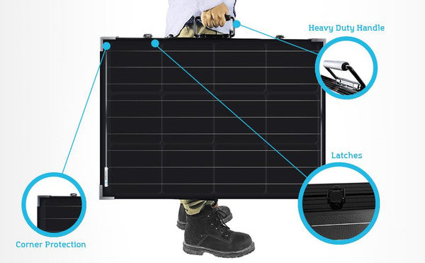 Renogy 100 Watt 12 Volt Monocrystalline Foldable Solar Suitcase w/o Controller