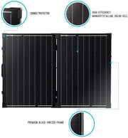 Renogy 100 Watt 12 Volt Monocrystalline Foldable Portable Solar Suitcase with Voyager Waterproof Charge Controller