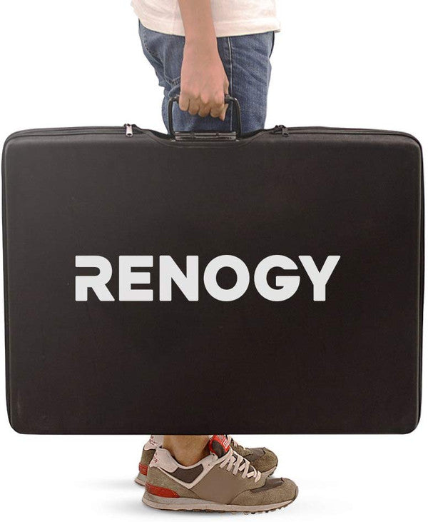 Renogy 100 Watt 12 Volt Monocrystalline Foldable Portable Solar Suitcase with Voyager Waterproof Charge Controller