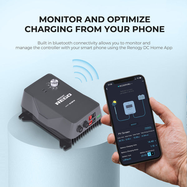 Renogy REGO 12V 60A MPPT Solar Charge Controller (Anderson Cable Not Included)