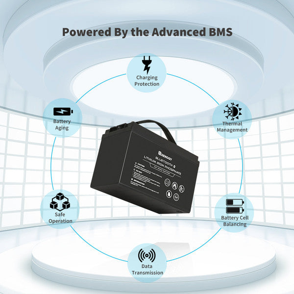 Renogy 12V 100Ah Bluetooth Smart LiFePO4 Battery
