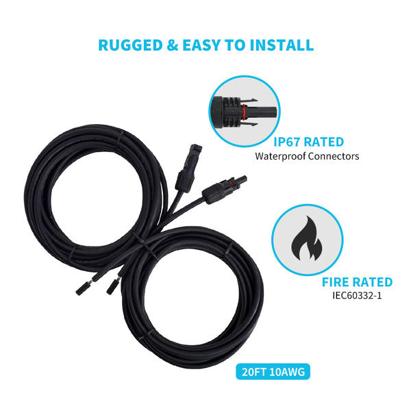 Renogy Wiring and Mounting Kit For Single Solar Panel Setup